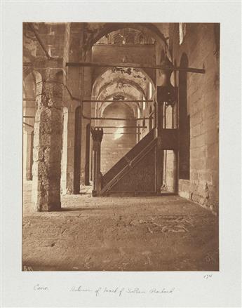 (BRAUN & CIE) Folio containing 20 picturesque photographs of Cairo, including the Tombs of the Caliphs and Mamelucks, and interior and